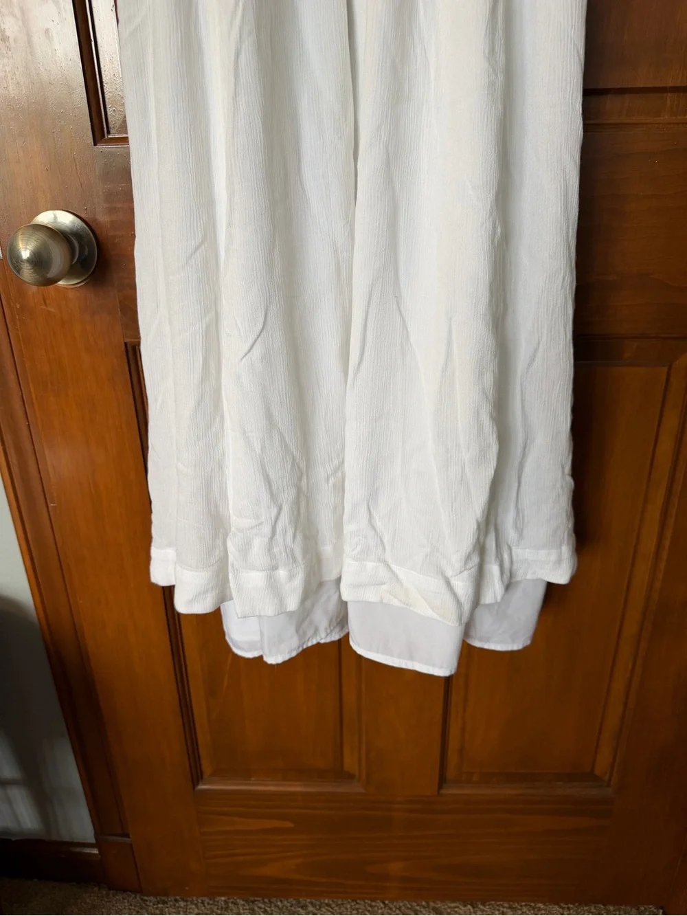 Abercrombie & Fitch white v-neck linen dress